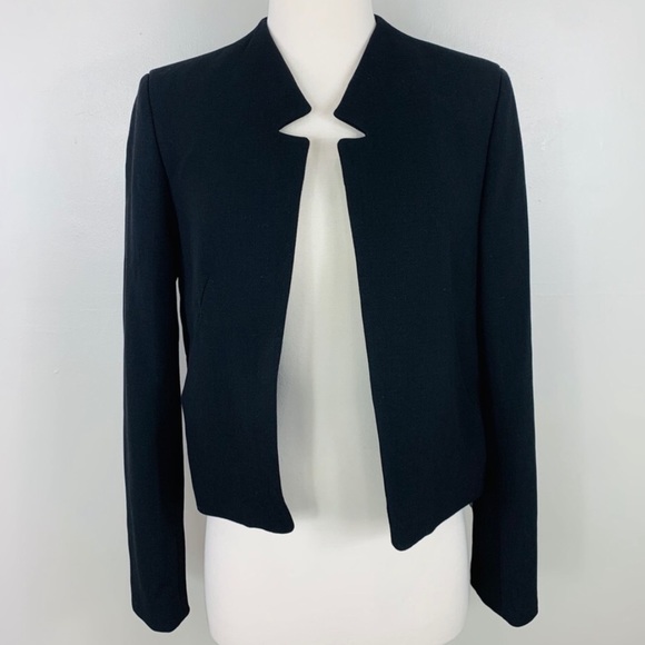 NWT Rachel Roy Cropped Modern Black Zip Blazer - Picture 1 of 14
